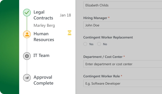 Multi-Step Approval Process Involving Key Departments