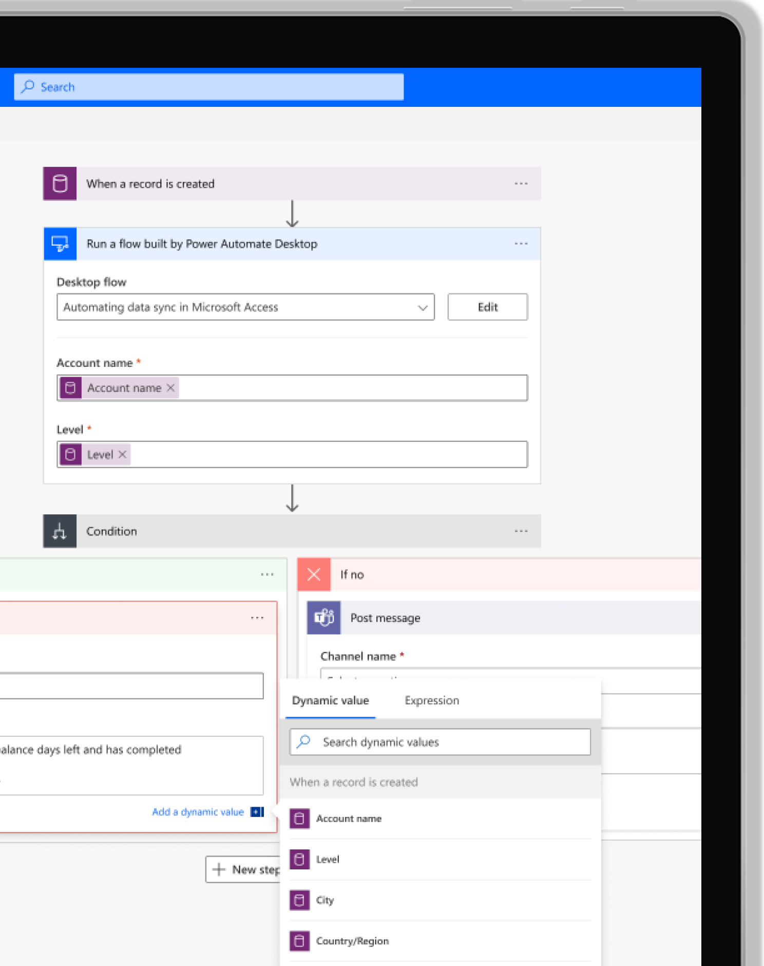 Header image power automate