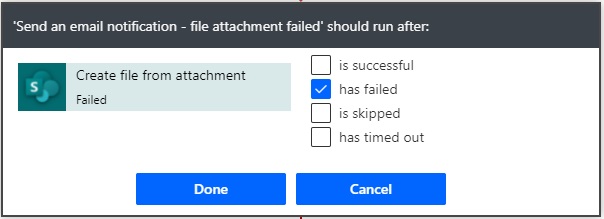 run after file creation failure notification