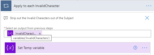 invalid character flow
