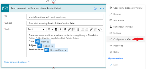 email creation failure notification flow email creation failure notification flow