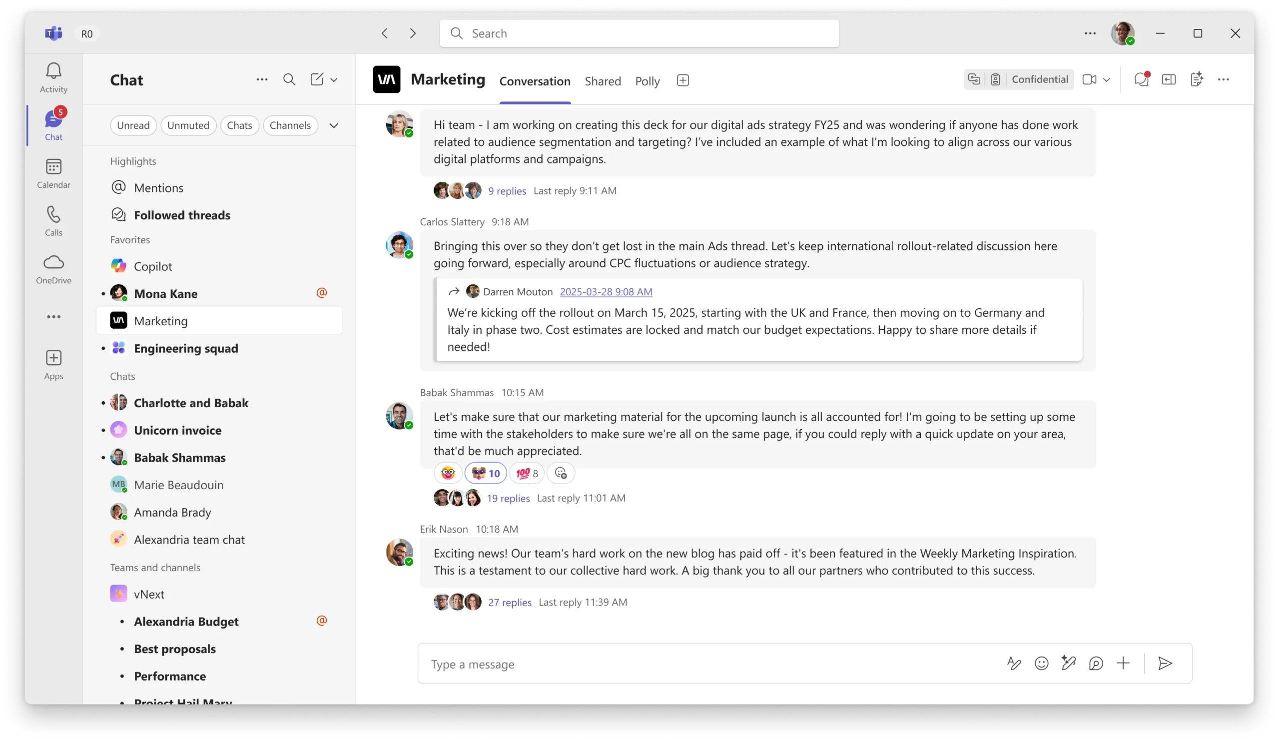 •	Clicking the link opens the original chat or channel message, if the recipient has permission to view it