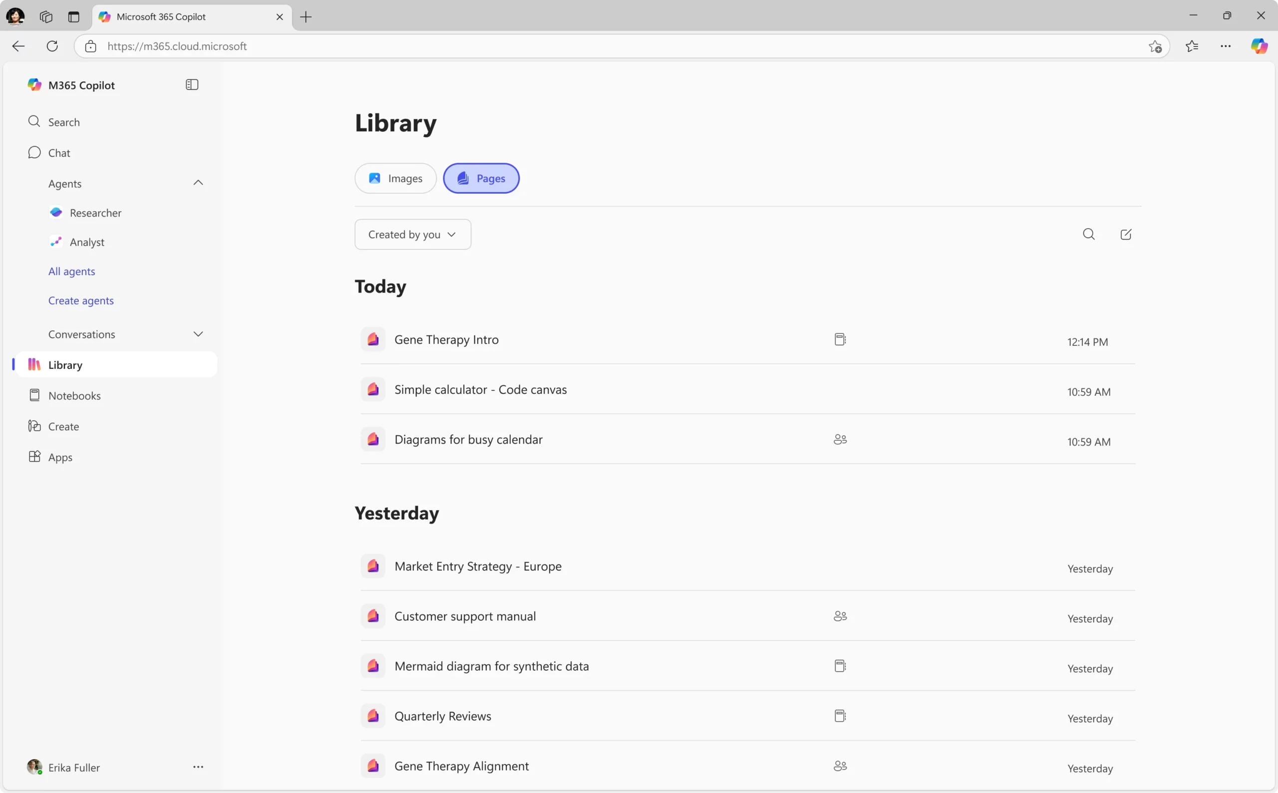 Library Pages MVP
