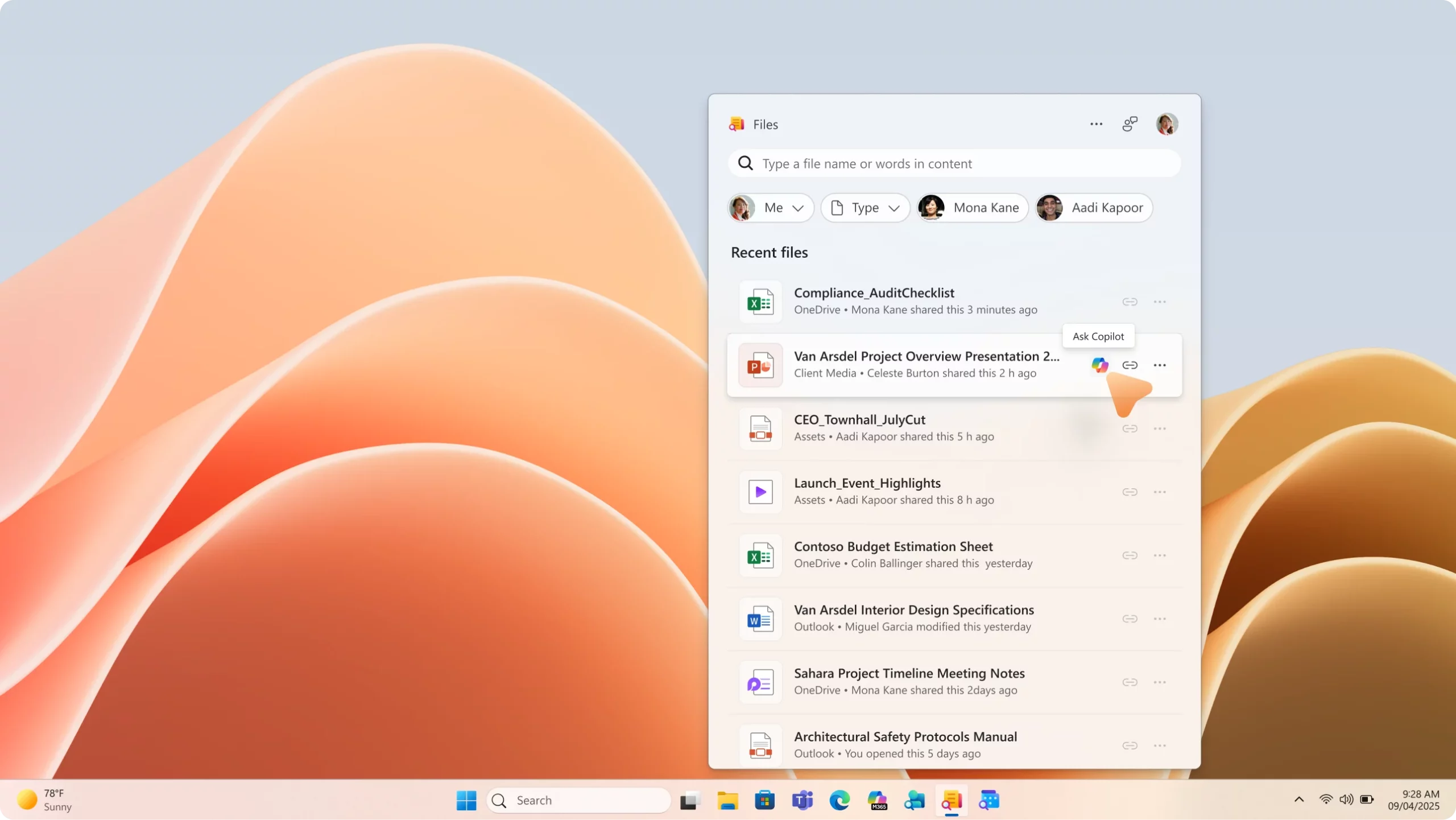 File app features