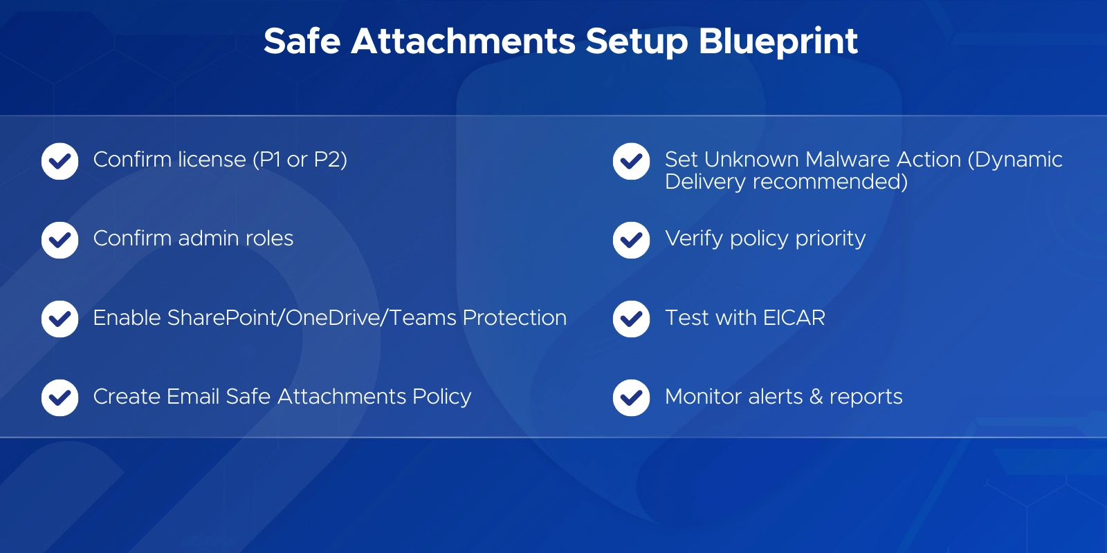 Safe Attachments setup blueprint