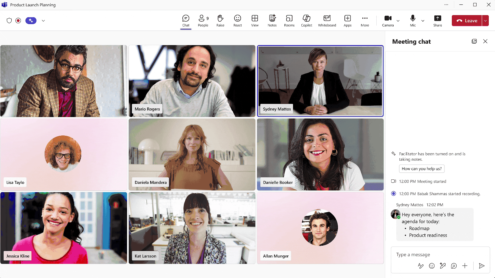 Meetings - Facilitator agent end-to-end