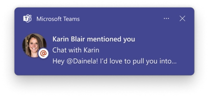 2.	Message preview for channels, mentions, and reactions notifications