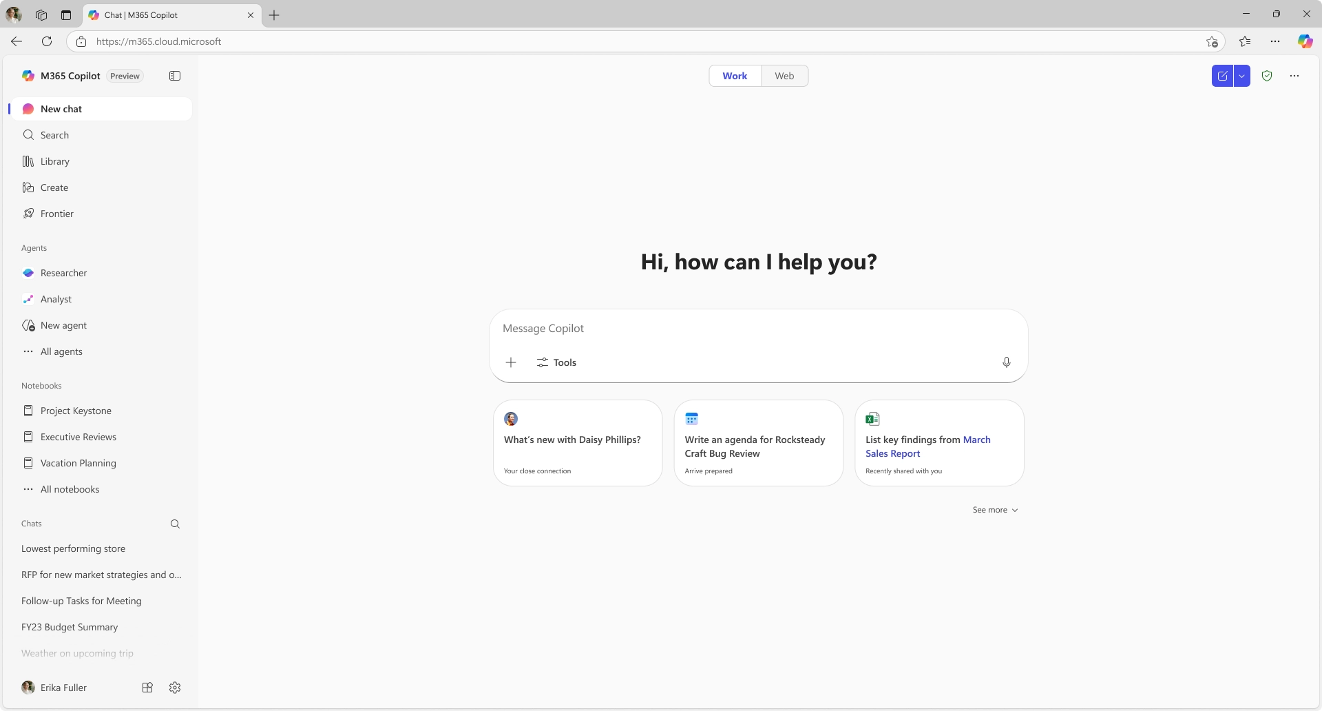 Copilot app navigation pane update