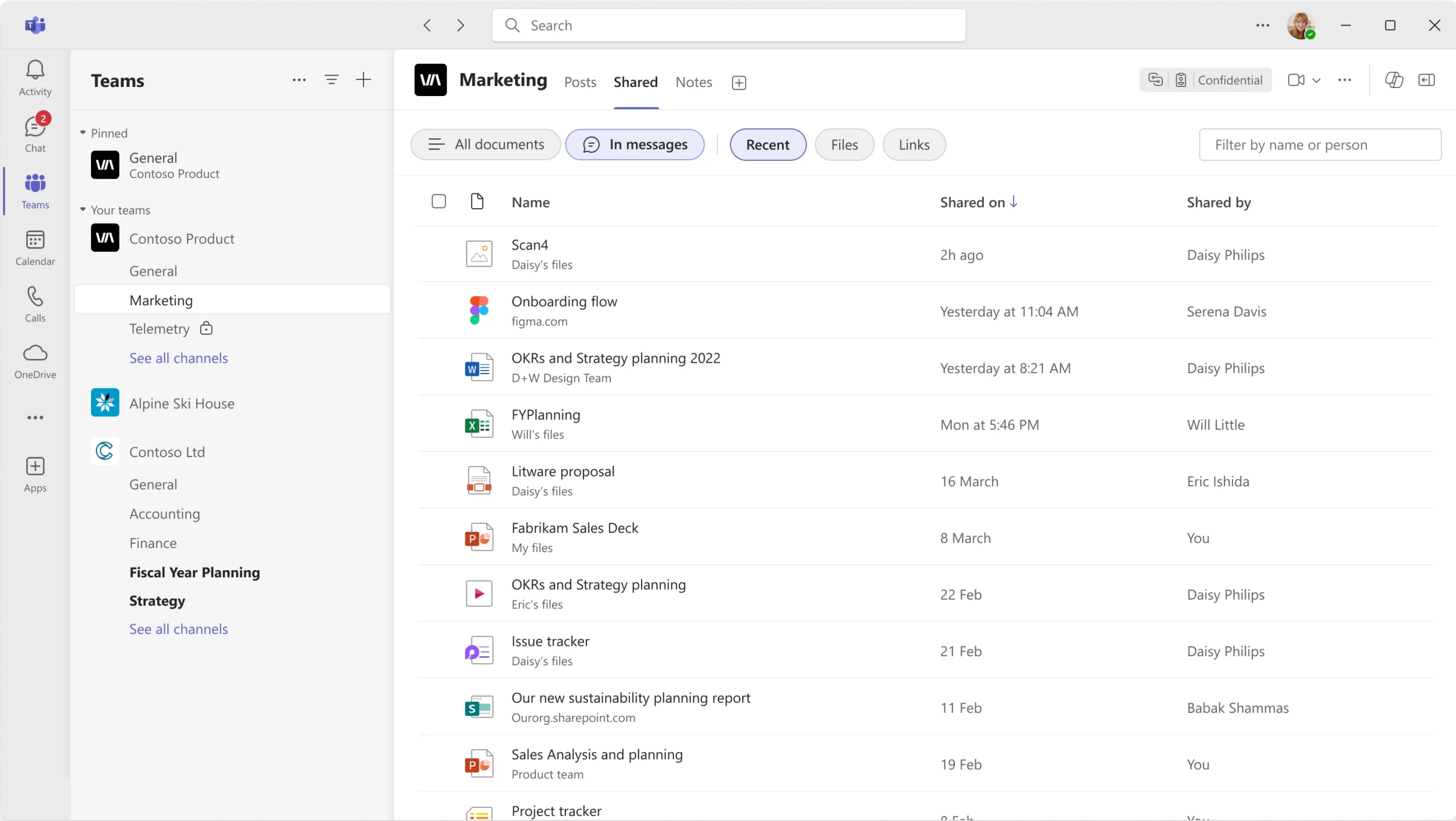 Microsoft Teams: Channels Files tab renamed to Shared