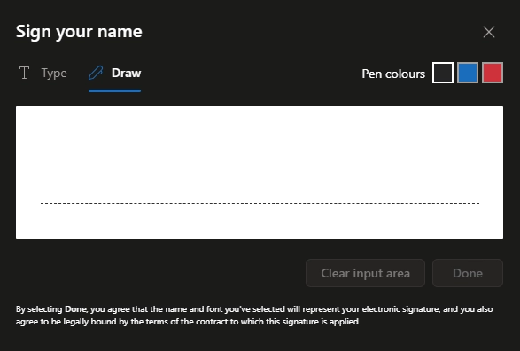 Microsoft 365 eSignature: Drawn signatures for PDF signing