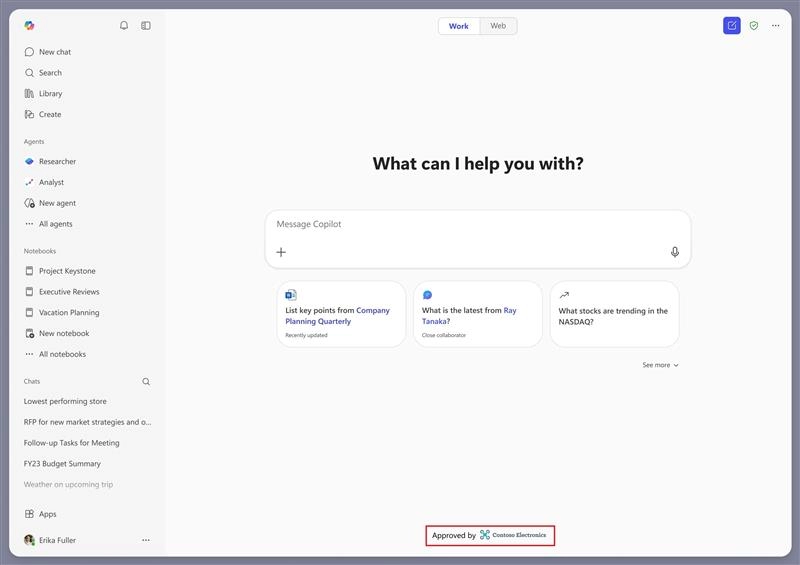 Co-branding footer in Chat