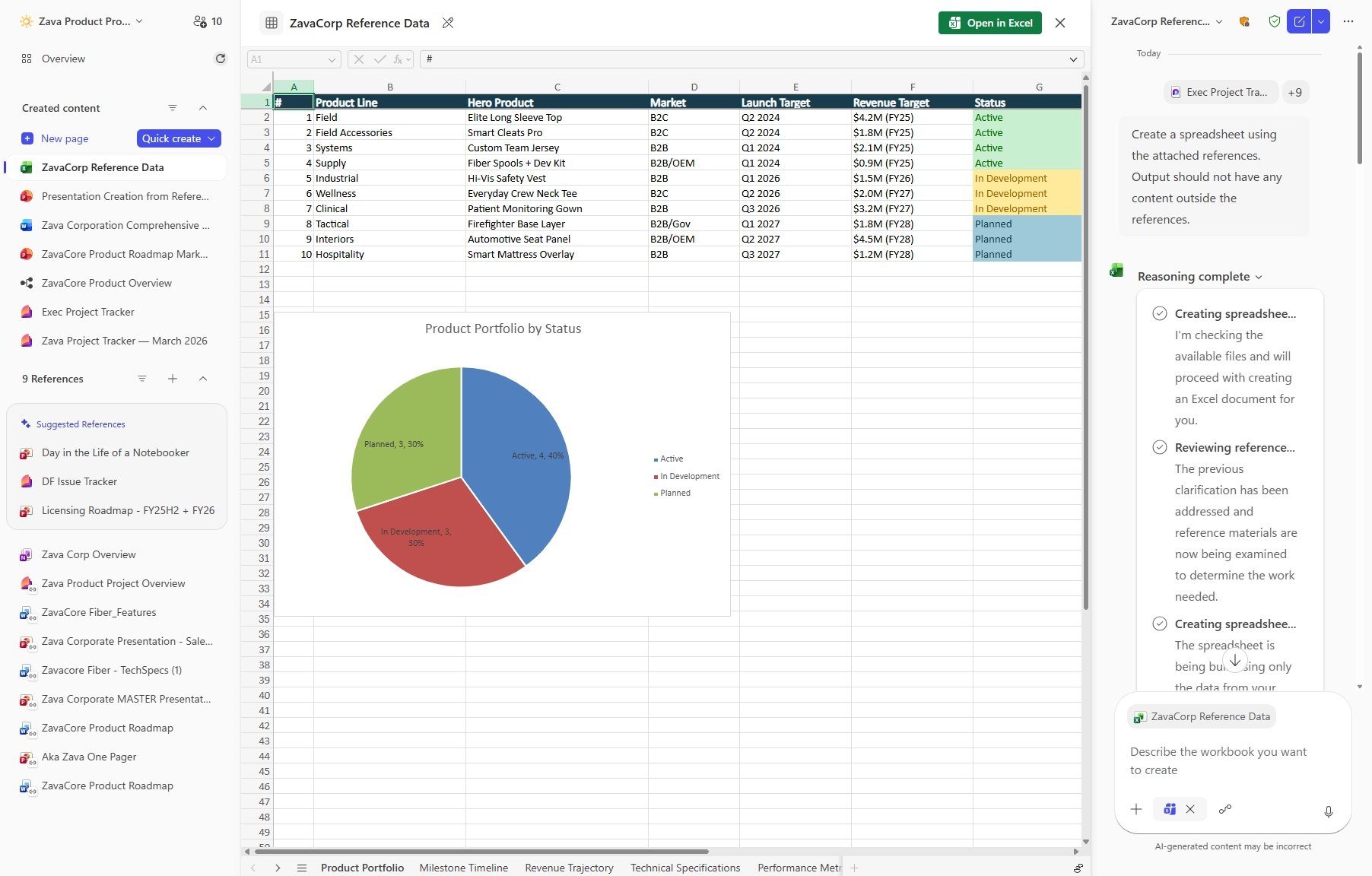 Generate Excel spreadsheets from Copilot Notebooks
