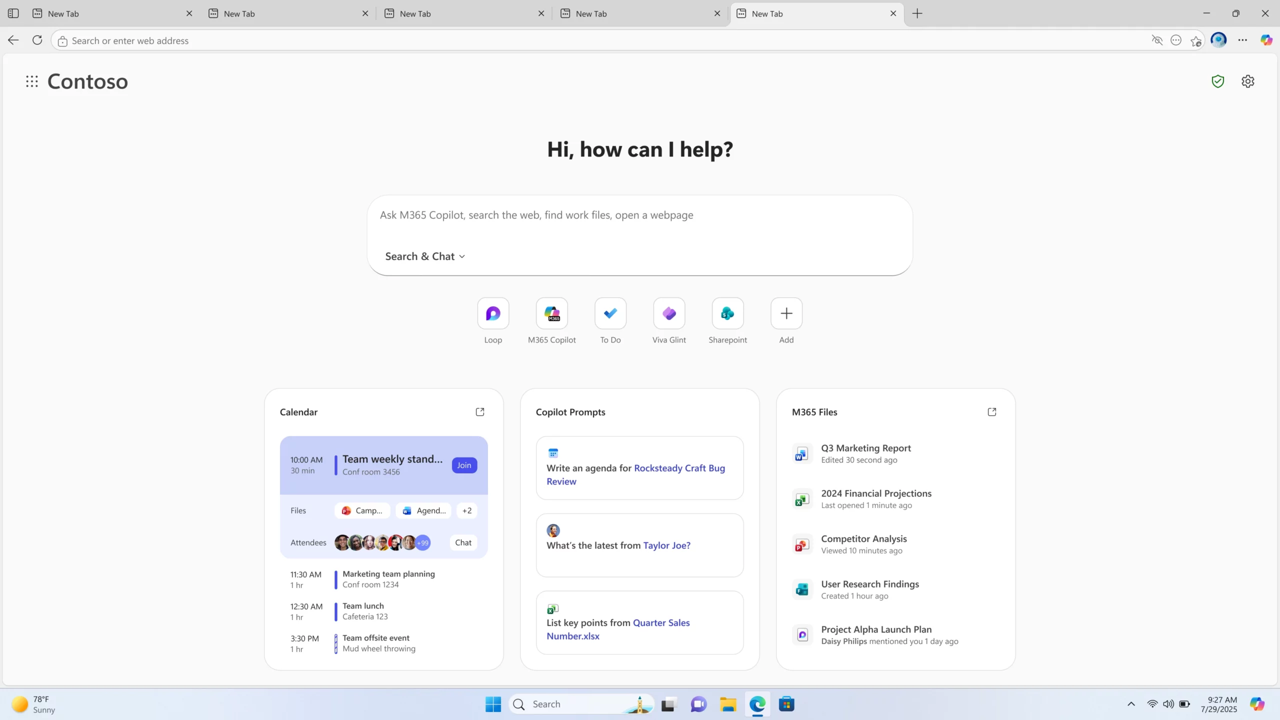 Microsoft Edge for Business: Copilot-inspired new tab page