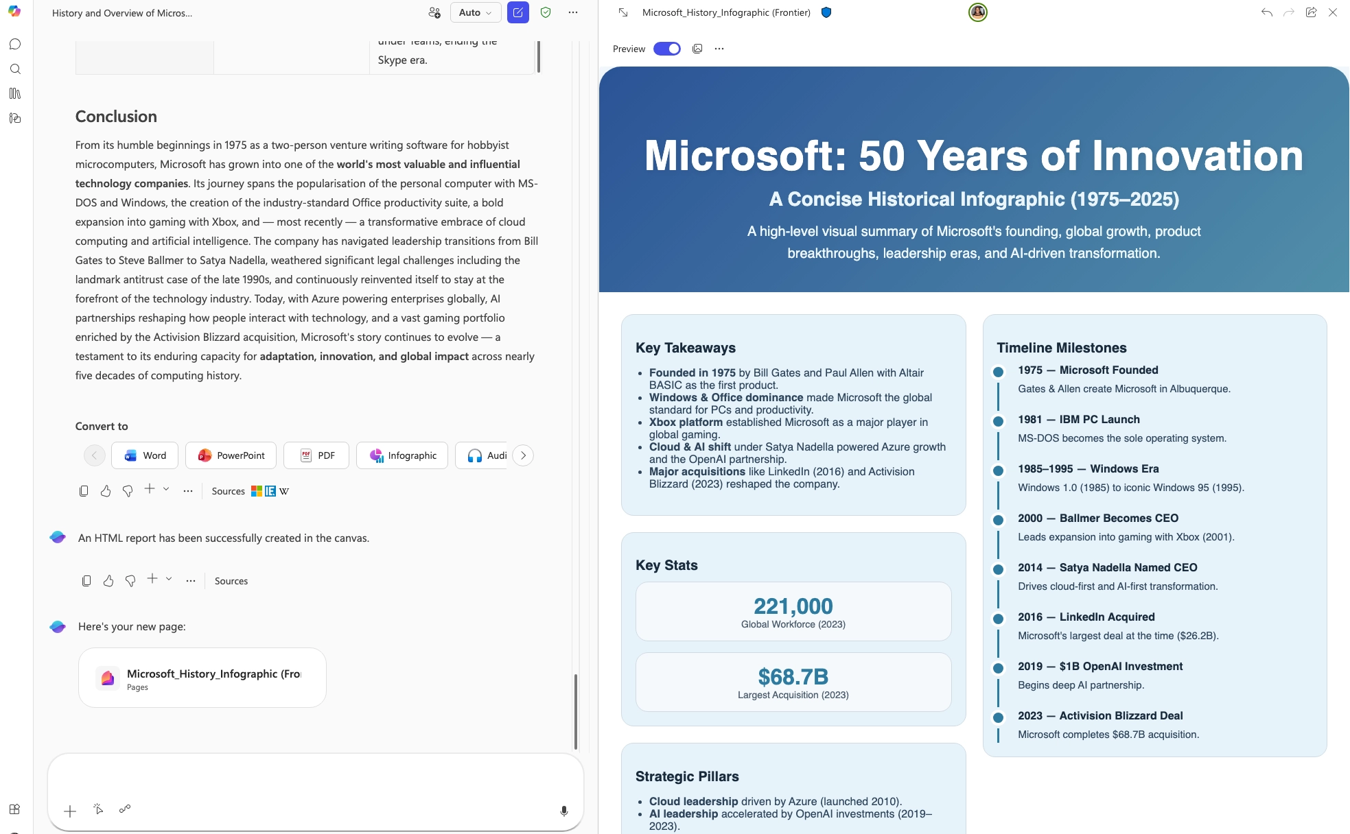 Microsoft 365 Copilot: New output formats for Researcher