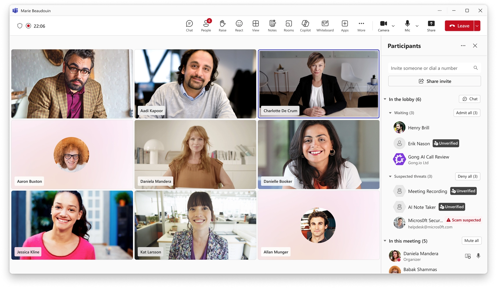 Detection and control of external meeting assistant bots